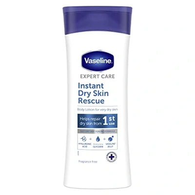 Abbildung von Vaseline Expert Care Instant Dry Skin Rescue Körperlotion, Beleuchtung für sehr trockene Haut 1 x 400 ml
