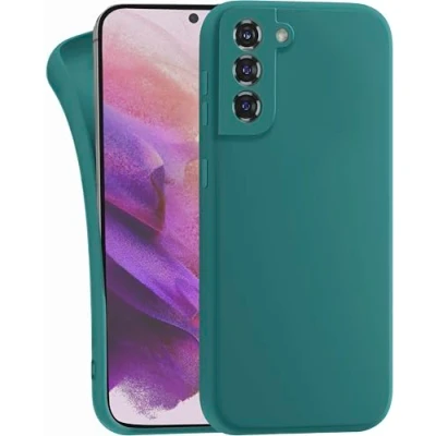 Abbildung von MyGadget Hülle kompatibel mit Samsung Galaxy S21 Plus robuste Handyhülle TPU Case Slim Silikonhülle Back Cover Kratzfest Schutzhülle Matt Olivgrün