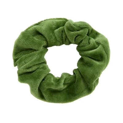 Abbildung von Damen Nicky Scrunchies Haargummis Bio Baumwolle Haarband Mädchen Frauen (Waldgrün)