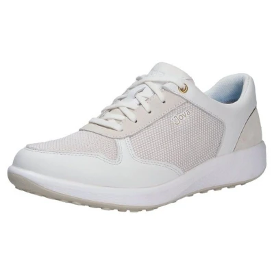 Abbildung von JOYA Britt White, Damensneaker aus Textil sowie Leder für gesundes, entspanntes Gehen im Alltag, schicke Freizeitschuhe in Weiß