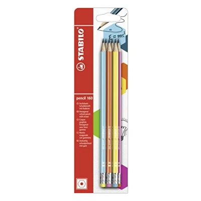 Abbildung von Bleistift mit Radierer STABILO pencil 160 in petrol 3er Pack Härtegrad HB