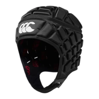 Abbildung von Canterbury Unisex Erwachsene Headguard Raze Kopfschutz, Black/True Red, XL