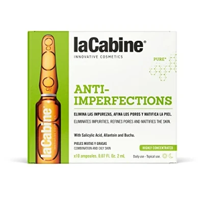 Abbildung von La Cabine Ampollas Anti Imperfecciones MAPD 01784 Tratamiento Antiacné con Ácido Salicílico Exfoliante y Matificante para Piel Grasa, 10 x 2 ml