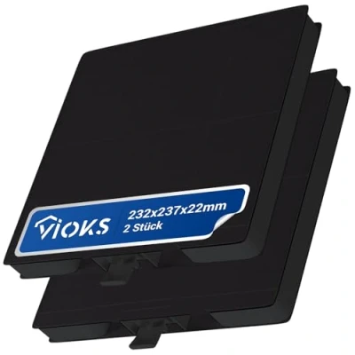 Abbildung von VIOKS 2 Stk Aktivkohlefilter Dunstabzugshaube 232x237x22mm Ersatz für Bosch DHZ5326 11026769 00705431 LZ53251 Z5101X1 Carbon Filter Dunstabzugshauben Neff Constructa