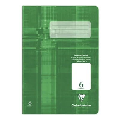 Abbildung von 25 x Clairefontaine Schulheft A5 16 Blatt Lineatur 6 blanko