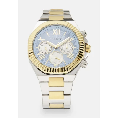 Abbildung von Guess Equity Uhr silvercoloured/goldcoloured, Herren, Größe: One Size, Silver coloured/gold coloured