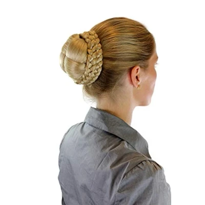 Abbildung von WIG ME UP N796 24BT613 Haarteil aufwendig geflochten Zopf Dutt Haarknoten Tracht Blond Blondmix