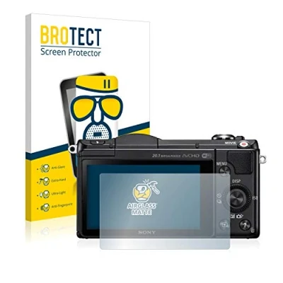 Abbildung von BROTECT Entspiegelungs Schutzglas für Sony Alpha 5000 (DSLR A5000) Schutz Folie Glas Matt [Extrem Kratzfest 9H, Anti Reflex, Fingerprint]