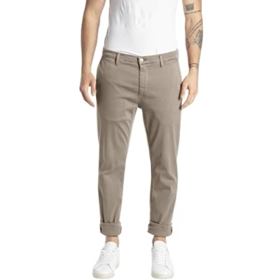 Abbildung von Replay Herren Chino Zeumar Slim Fit Hyperflex X Lite mit Stretch, Braun (Sand 020 1), 33W / 30L