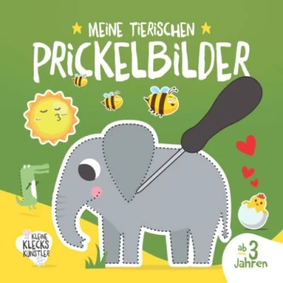 Abbildung von Meine tierischen Prickelbilder ab 3 Jahren: Ein erstes Bastelbuch für Kleinkinder mit Tieren und Blumen zum Ausmalen, Prickeln Ausschneiden als ... Prickelset. (Meine Jahren)