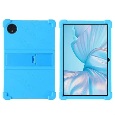 Abbildung von GIOPUEY Hülle Kompatibel mit Blackview TAB 80 Ständer Weiche TPU Silikon Schutzhülle Airbag Sturzschutz Case Blue