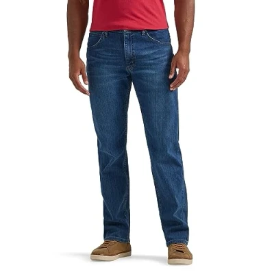 Abbildung von Wrangler Authentics Herren Klassische 5 Taschen, Normale Passform Jeans, Blue Ocean Flex, 34W / 31L