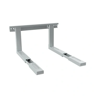Abbildung von PureMounts MWH 02 Universal /Mikrowellenhalterung für Wandmontage Längenverstellbare Ausleger (385 535mm), Auslegerbreite: 43cm, Traglast: max. 35,0kg, silbergrau