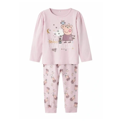 Abbildung von Name it mini Mädchen Nmfdyris Peppa Ls Nightset Noos Cplg, Winsome Orchid, 98 104 EU