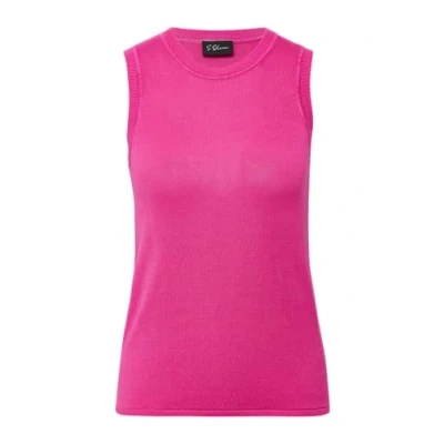 Abbildung von s.Oliver Black Label IM SLIM FIT MIT Glitzer Top, Damen, Größe: 38, Pink