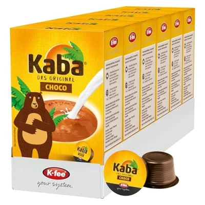 Abbildung von Kaba Choco Kapseln für K fee &amp; Aldi EXPRESSI*, das Original Kakaopulver in Kapselmaschinen, leckere Trinkschokolade