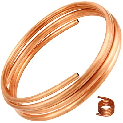 Abbildung von Kupferrohr, KWOKWEI Weiches Kupferrohr OD 6mm ID 4,8mm, 1.5M Länge Kupferrundrohr für Kältetechnik, Generatoren, Stromschienen, Schaltgeräte, Transformatoren usw