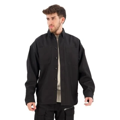 Abbildung von G STAR RAW Herren TP Button Down Oversized Hemd, Schwarz (dk black D23744 D410 6484), XL