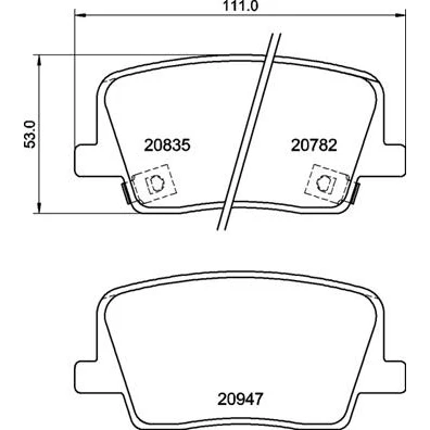 Abbildung von BREMBO P 77 003 Bremsbelagsatz mit akustischer Verschleißwarnung ohne Zubehör SSANGYONG: Rexton