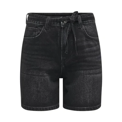 Abbildung von ONLY Shorts aus Denim, Normale Passform, mittlere Größe, Schwarz gewaschen, Small