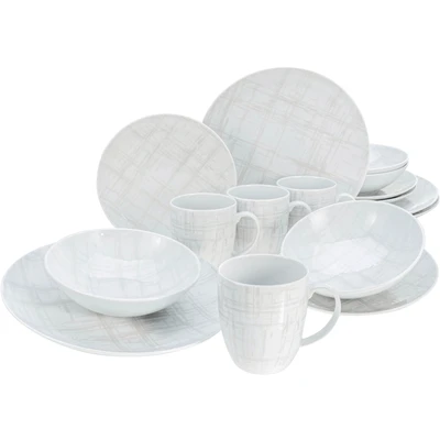 Abbildung von CreaTable Kombiservice &quot;Geschirr Set Home Shabby Chic&quot;, (Set, 16 tlg., Kaffeeservice und Tafelservice im Set, für 4 Personen), Service, weiß, Used Vintage Look, zeitlos, Teile Personen