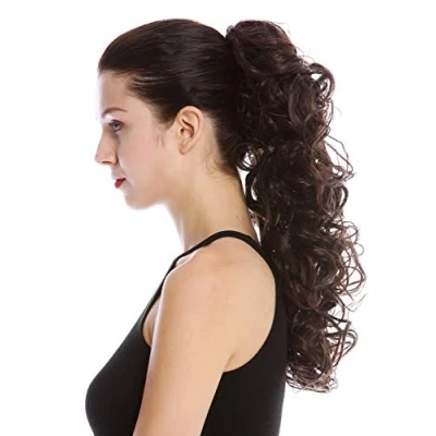 Abbildung von WIG ME UP MKB 6A V 6 Haarteil Zopf Pferdeschwanz lang lockig gelockt Braun 45 cm