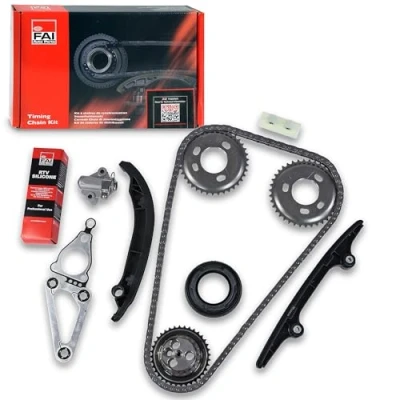 Abbildung von FAI AutoParts TCK130 Steuerkettensatz mit Dichtungen, Zahnrädern Simplex, Bolzenkette FORD: Transit Custom V362 Kastenwagen