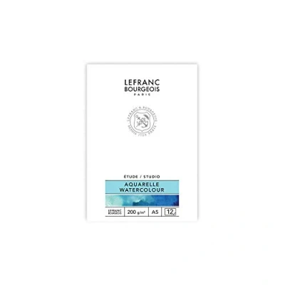 Abbildung von Lefranc Bourgeois 301341 Studio Aquarellmalblock 12 Blatt A5, 200 g/m², kaltgepresstes Papier in Naturweiß zum Malen mit Aquarellfarben, Acrylfarben &amp; Gouache