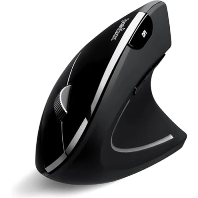 Abbildung von Perixx PERIMICE 813B Vertikale Bluetooth Maus, kabellose 3 in 1 Multi Device Technologie, Reisetaschengröße, Rechtshänder, Schwarz