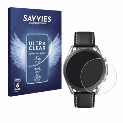Abbildung von Savvies 6 Stück Schutzfolie für Samsung Galaxy Watch 3 (45mm) Displayschutz Folie Ultra Transparent