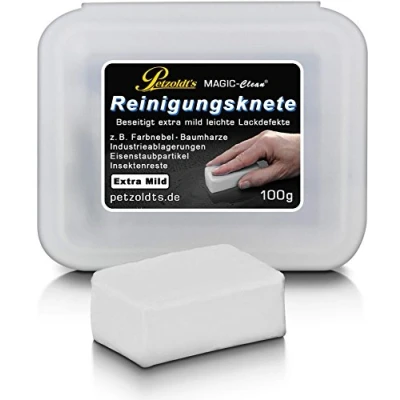 Abbildung von Petzoldts weiße Profi Reinigungsknete Magic Clean, extra mild bei der Lackreinigung