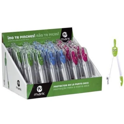 Abbildung von Liderpapel 51886 Zirkel Scolaire Umfang 34 cm Länge 11,5 inkl. Spitze Mine 2 mm Schutzhülle Kunststoff verschiedene Farben