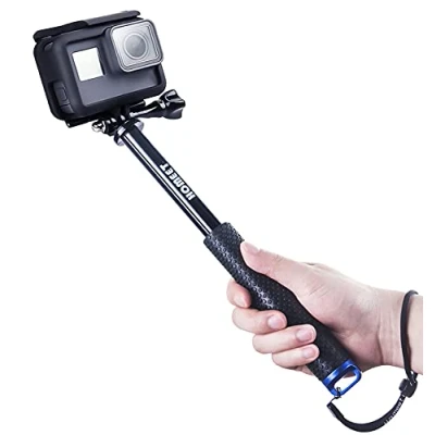 Abbildung von Homeet 49CM Erweiterbar ActionCam Selfie Stick Self Portrait Wasserdicht Einbeinstativ für SJCAM, YI 4K, Victure, Qumox, Crosstour, Apeman