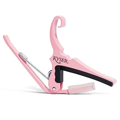 Abbildung von Kyser Schnellwechsel Kapodaster für 6 saitige akustikgitarren, Rosa, KG6K