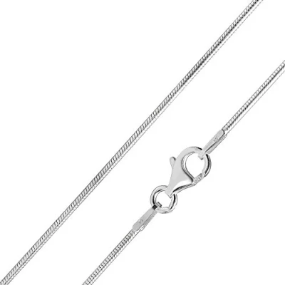 Abbildung von Materia Silberkette Damen Silber Schlangenkette 1,7mm 40 60cm K23, 925 Sterling Silber, rhodiniert