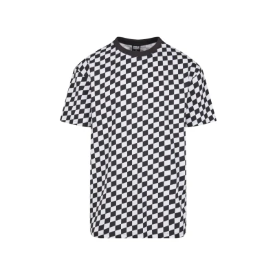 Abbildung von Urban Classics Check Tshirt print, Herren, Größe: 5XL, Blackcheck