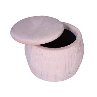 Abbildung von Samt Hocker mit Stauraum Truhenbank Sitzhocker Pouf Velour Schminktischhocker skr012 Palazzo Exklusiv