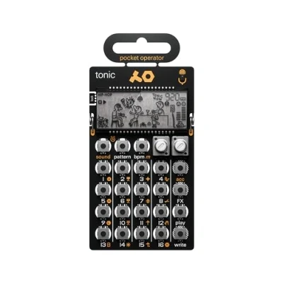 Abbildung von Teenage Engineering PO 32 Tonic Pocket Operator Leistungsstarker Drum und Percussion Synthesizer mit eingebautem Mikrofon