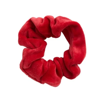 Abbildung von Damen Nicky Scrunchies Haargummis Bio Baumwolle Haarband Mädchen Frauen (Ziegelrot)