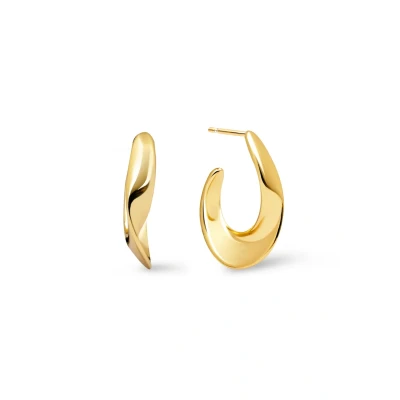 Abbildung von SINGULARU Greta Creolen. Edelstahl mit 18 Kt Vergoldeter Beschichtung. Schmuck für Damen.