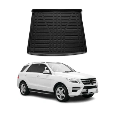 Abbildung von OMAC Kofferraumwanne Laderaumwanne kompatibel mit Mercedes GLE 2016 2024 Gummi TPE Schwarz