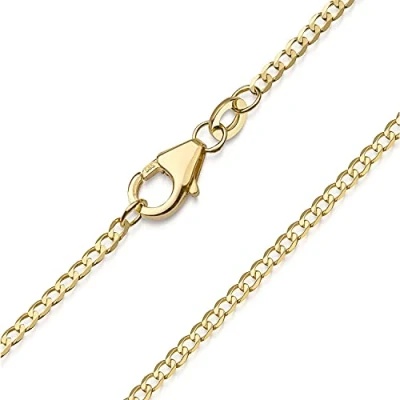 Abbildung von Materia Goldkette Damen Echtgold Panzerkette 1,6mm K94, 585 Gelbgold, Hochglanz
