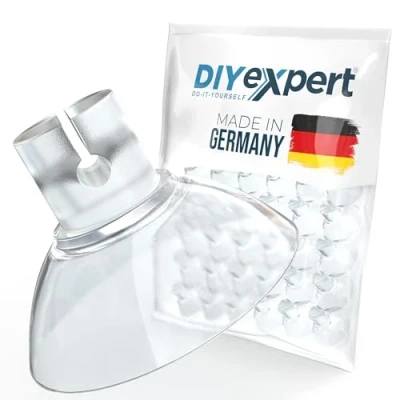 Abbildung von DIYexpert 50 x Saugnapf für Lichterkette, Made in Germany, Saugnäpfe mit Kabel Schlitz, Ideal als Befestigung Deko, Saughaken Fenster, Ø 20 mm