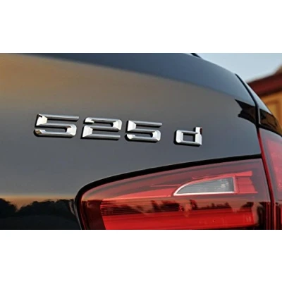 Abbildung von E895 525d Emblem 525 d schriftzug Badge auto aufkleber 3D car Sticker Chrom Abziehbild
