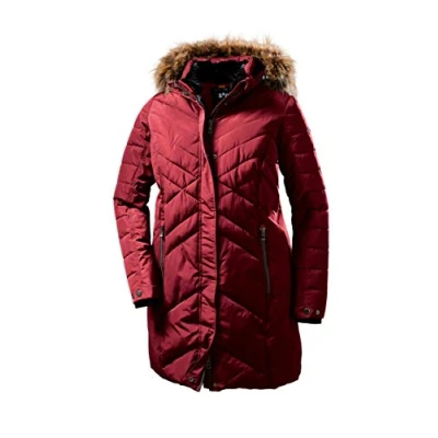 Abbildung von STOY Damen Parka WMN Quilted PRK D Steppparka in Daunenoptik mit abzippbarer Kapuze Mantel großen Größen, anthrazit, 448 36020 000