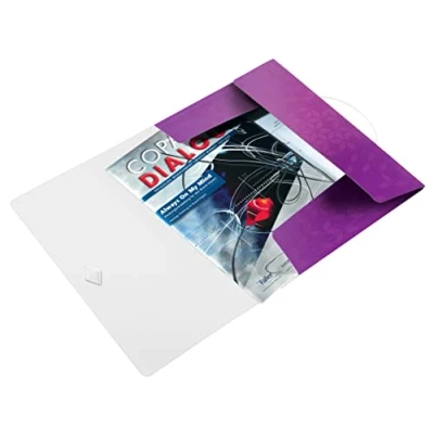 Abbildung von LEITZ Fächermappe Eckspannermappe WOW 45990062 DIN A Polypropylen violett