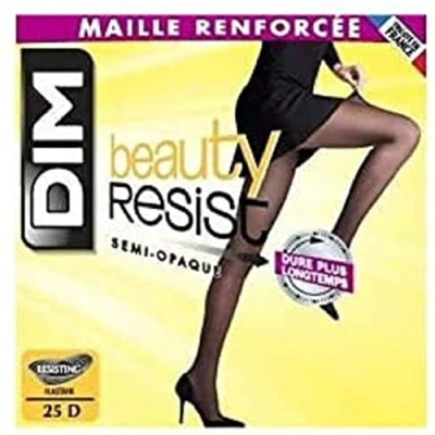 Abbildung von Dim Strumpfhosen Beauty Resist Halbtransparent Damen x2, Black, L