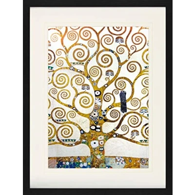 Abbildung von 1art1 Gustav Klimt Poster Der Lebensbaum (Detail) Gerahmtes Bild Mit Edlem Passepartout Wand Bilder Im Bilderrahmen 80x60 cm