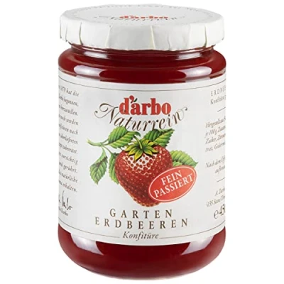 Abbildung von Darbo Naturrein Erdbeeren Konfitüre fein passiert, 450 g Glas
