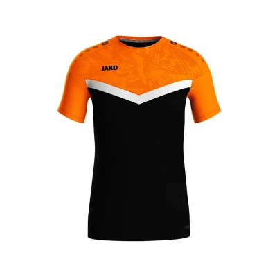 Abbildung von JAKO Unisex Kinder Iconic T Shirt, Schwarz/Neonorange, 140 EU